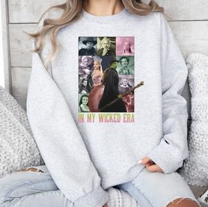 In My Wicked Era Wicked The Musical Cozy Graphic Crewneck Sweatshirt NEW